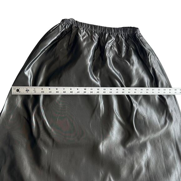 Jessica McClintock Gunne Sax VTG Metallic Pewter A Line Witchy Maxi Skirt M - Picture 6 of 8